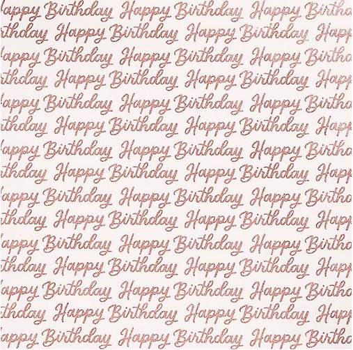 Happy Birthday Pink Glitter Script Roll