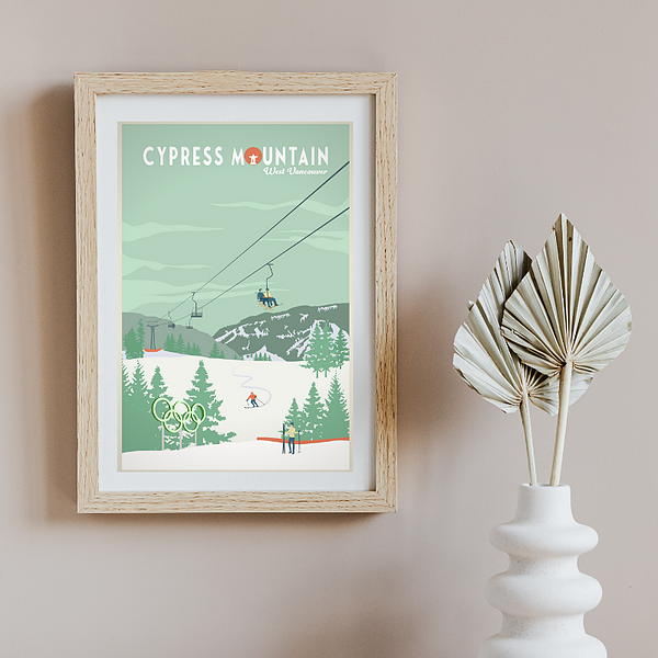 Cypress Mountain Poster - 5 x 7