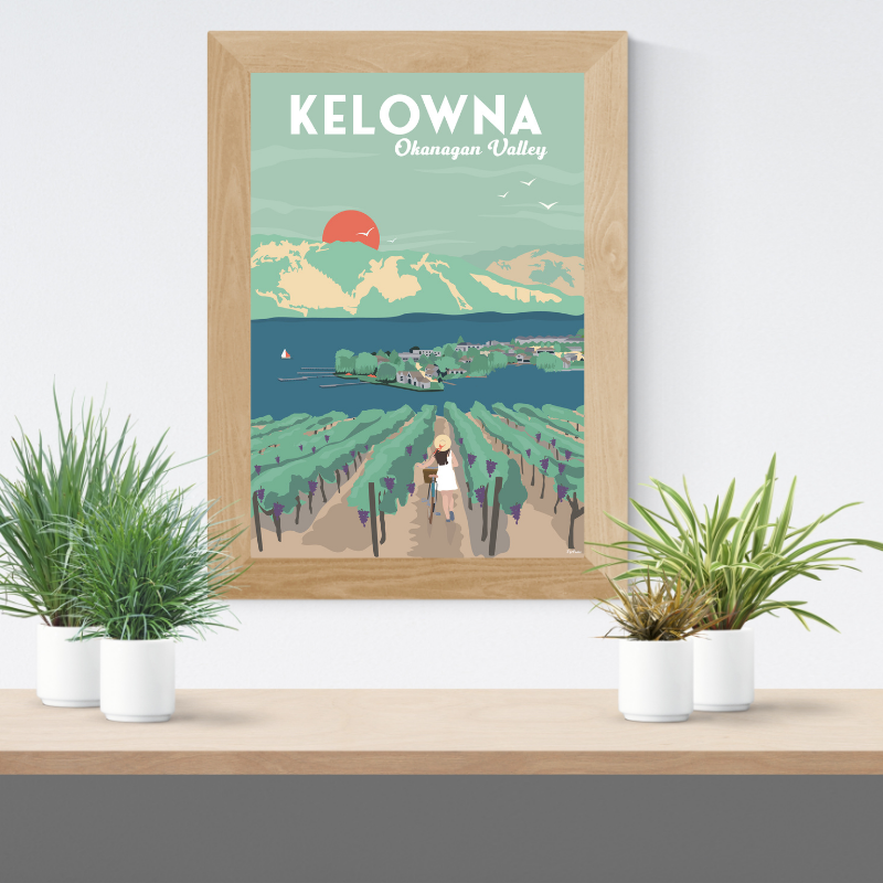 Kelowna Poster - 12 x 18