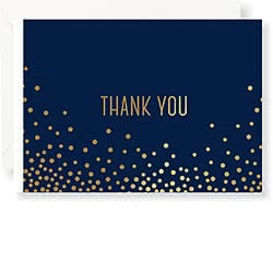 Confetti Navy Thank You Foil