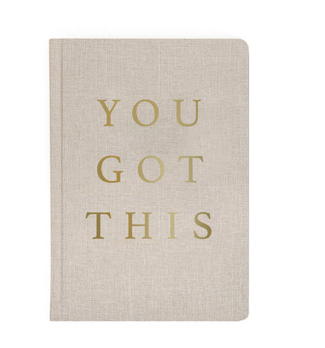 You Got This - Tan + Gold Fabric Journal