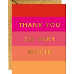 Colorblock Gold Foil Thank You Cards