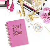 Great Ideas Pink Spirak Notebook