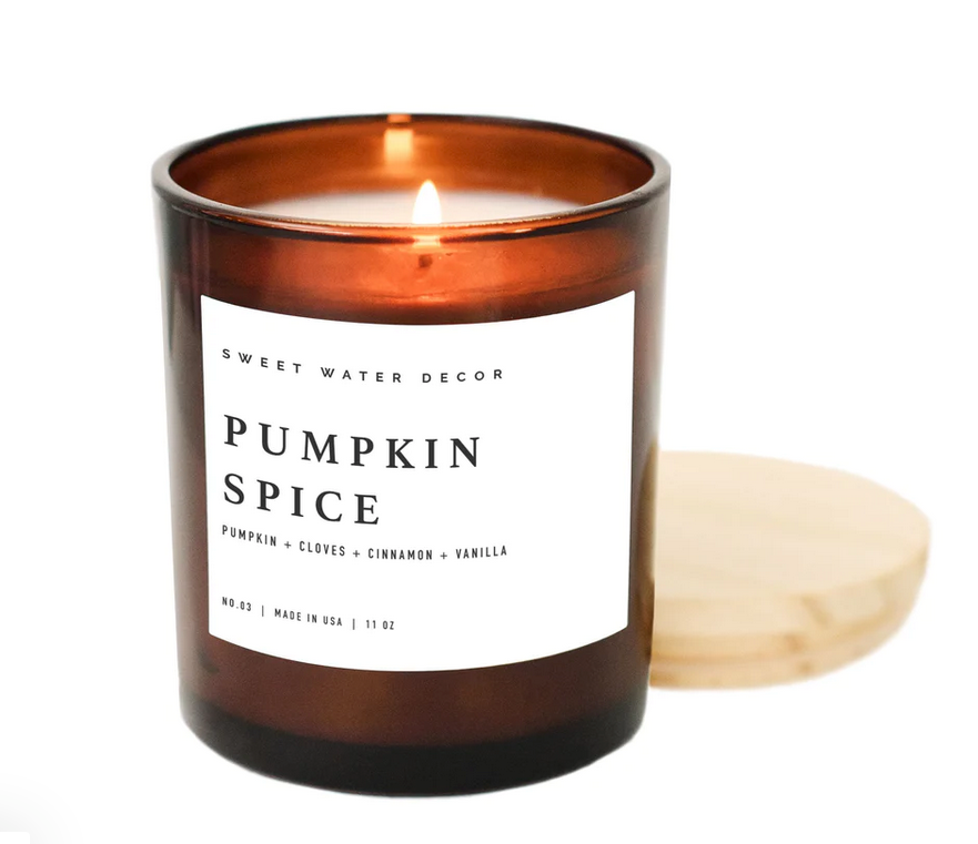 Pumpkin Spice Soy Candle - Amber Jar - 11 oz