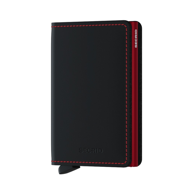 SLIM Wallet - matte black & red