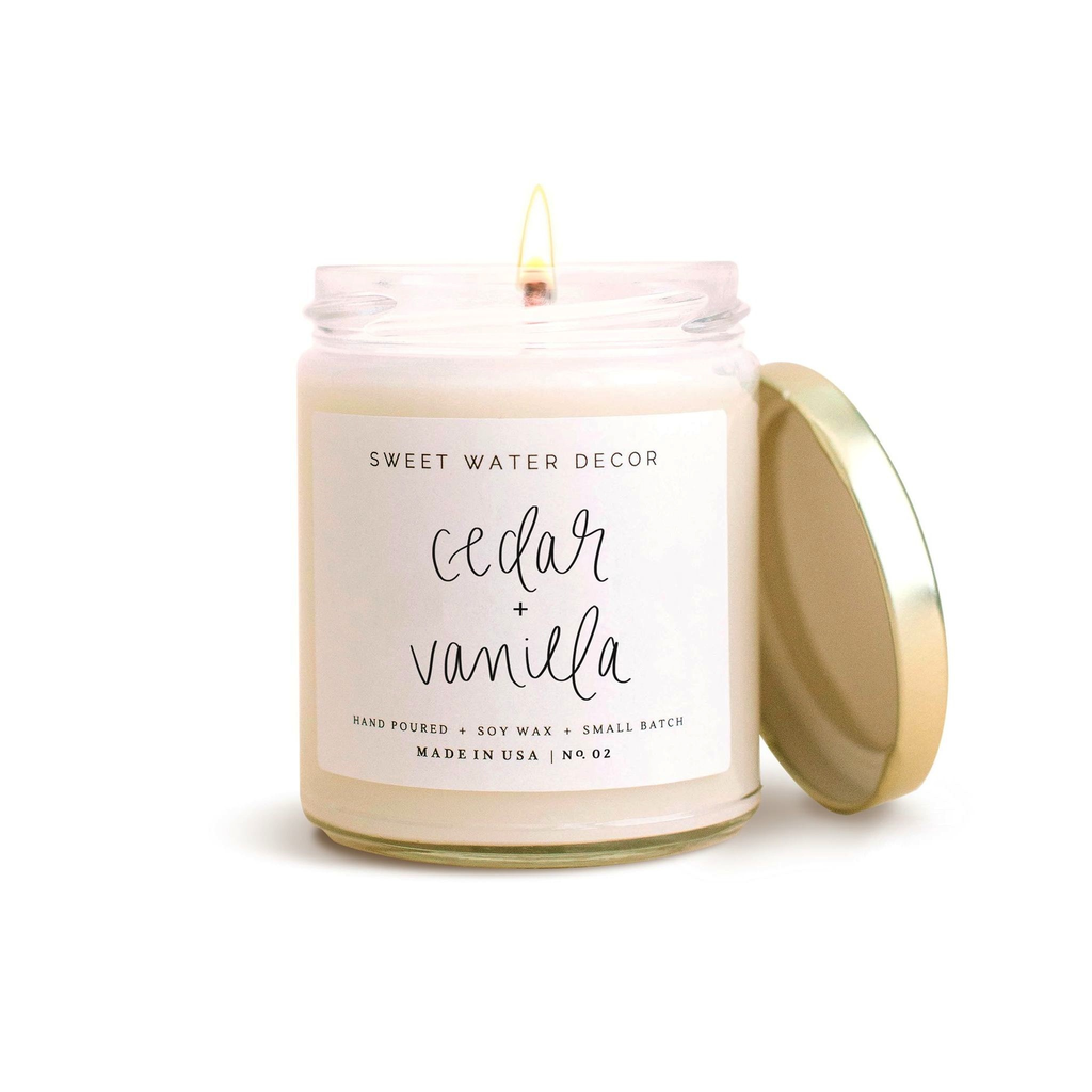 Cedar and Vanilla Tin Candle