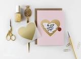 Pink & Gold Balloon Scratch-off Card