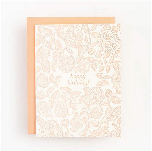 Birthday Etched Floral