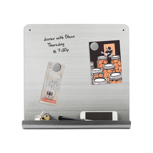 14 x 14" Dry-Erase J Board - Stainless