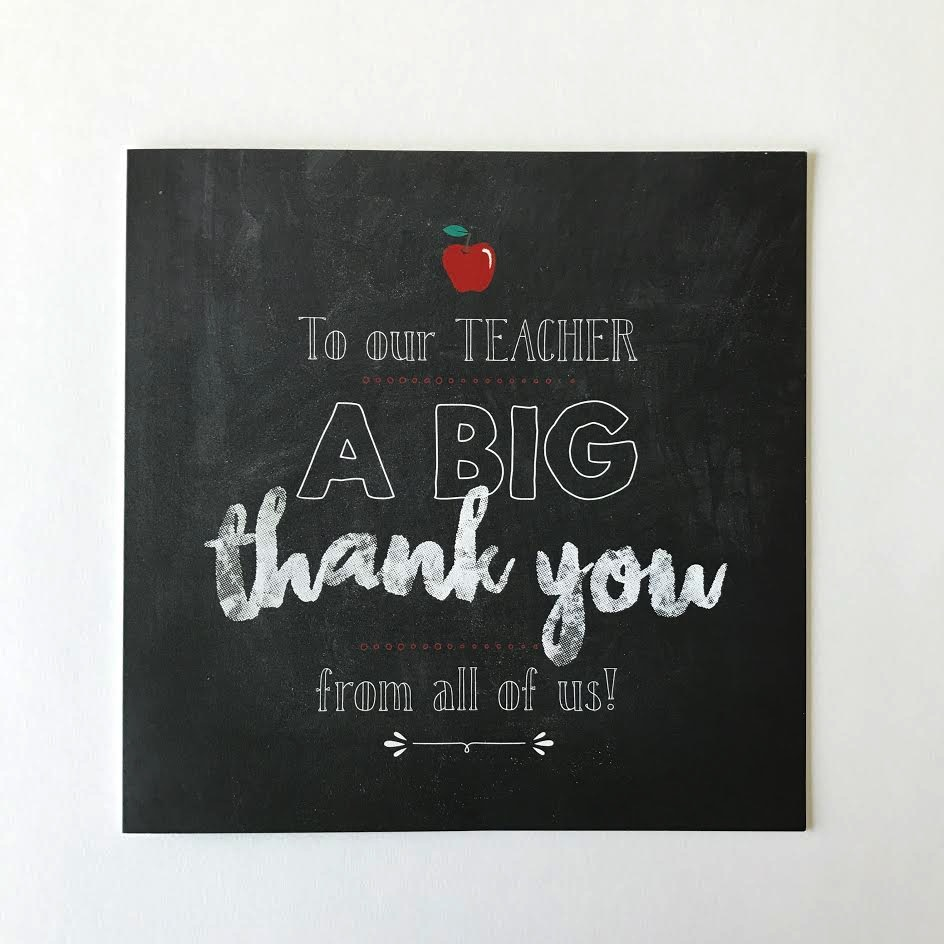 Big Thank You for Teacher
