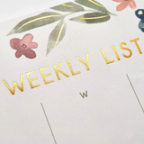 Oversized Floral Weekly List Pad