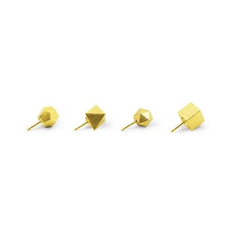 PolyHedra Push Pins - Gold (4-pack)