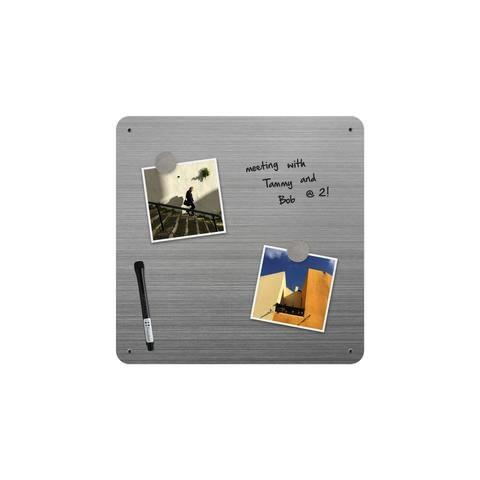 14 x 14" Dry-Erase Board - Stainless
