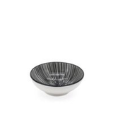 Kiri Porcelain 3" Diameter Sauce Dish - Black Line