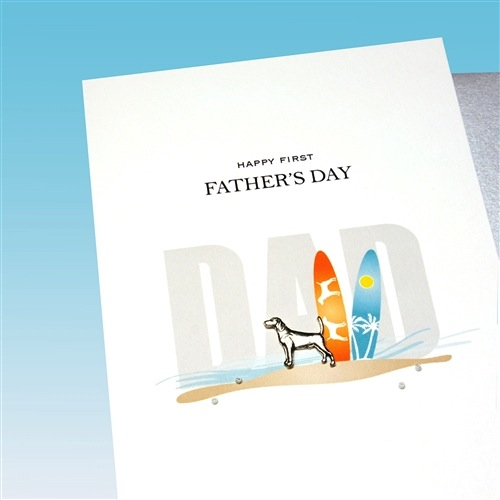 Father's Day Card -  Dog & Surfboards