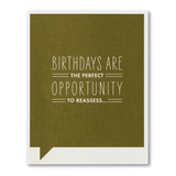 F&F CARD - Birthdays are the perfect opportunity to reasses