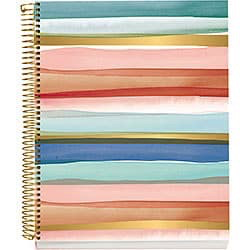 Multicolour watercolour stripes journal 9 x 11"