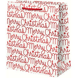 Merry Christmas Script Foil Large Bag