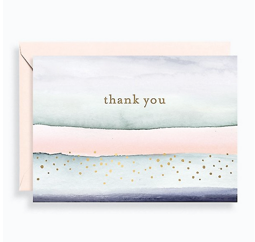 Watercolour Layers Thank you Boxed Cards