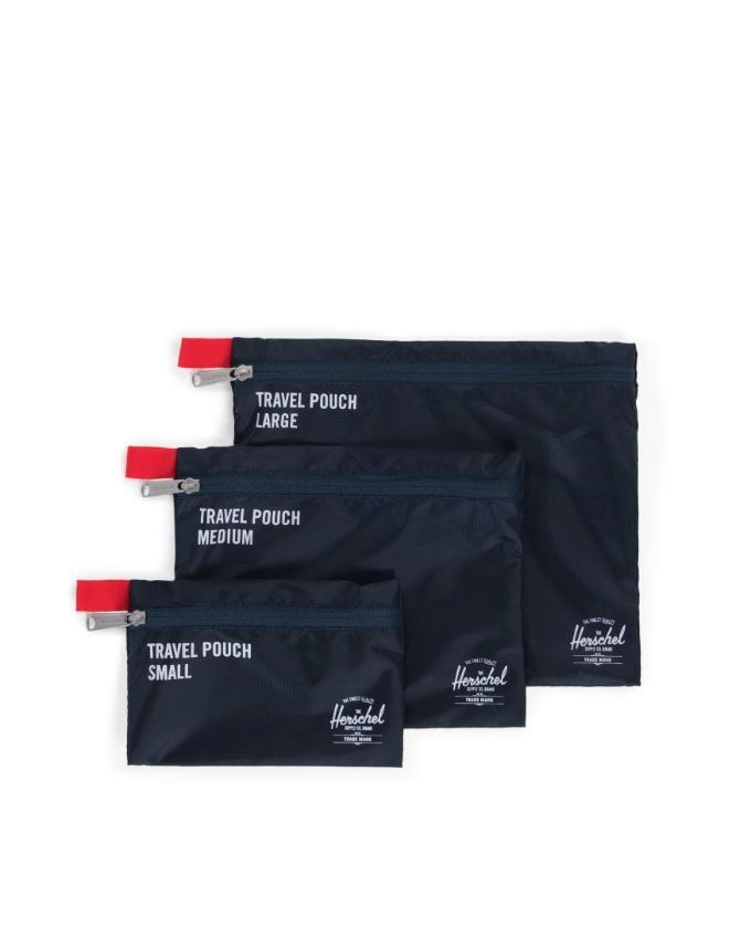 Travel Pouches Navy/Red