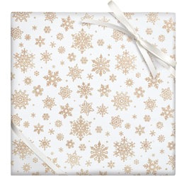 Champagne Glitter Snowflake Continuous Roll