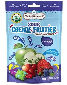 Organic SOUR Fruit Chews Bag - Assorted Flavors - Apple, Berry, Cherry