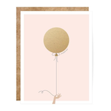 Pink & Gold Balloon Scratch-off Card