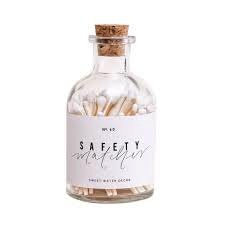 WHITE SMALL SAFETY MATCHES - APOTHECARY JAR