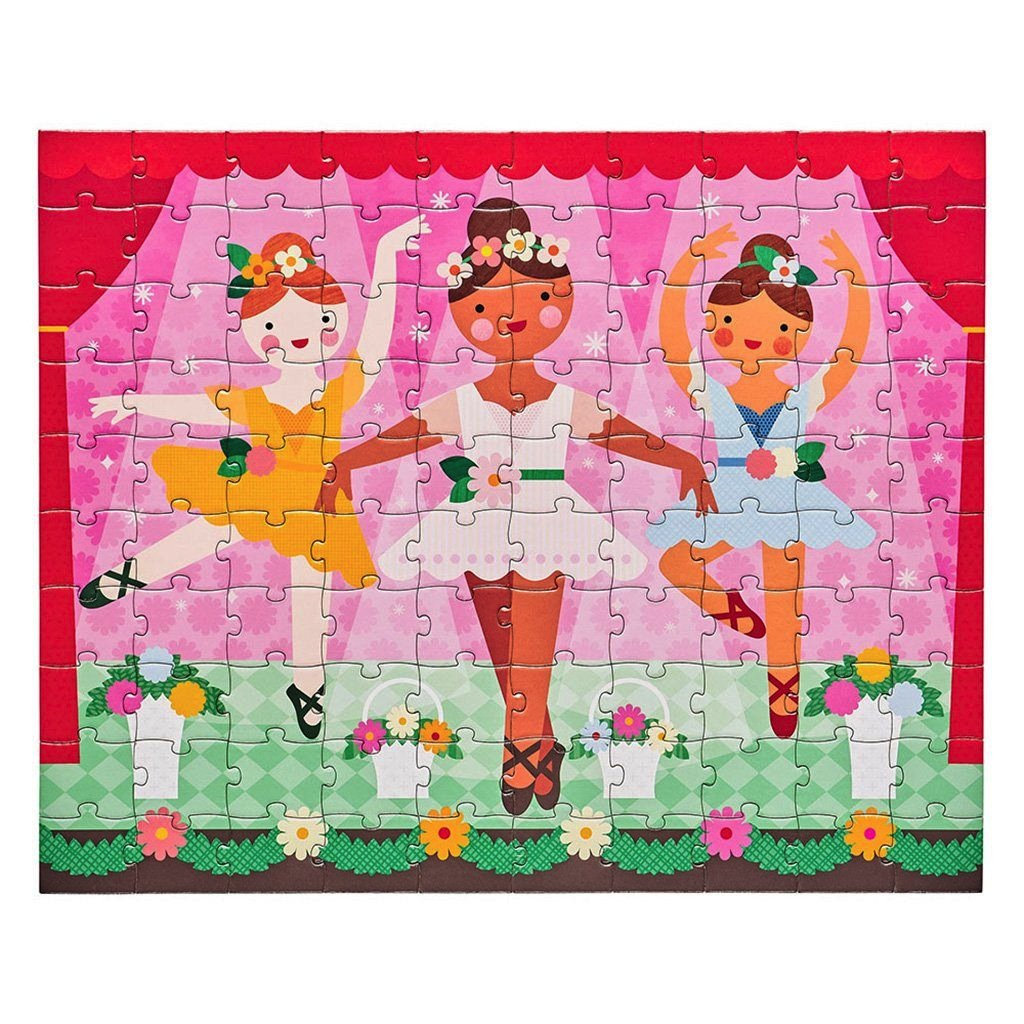Petit Collage Double Sided On-The-Go Ballerina Puzzle
