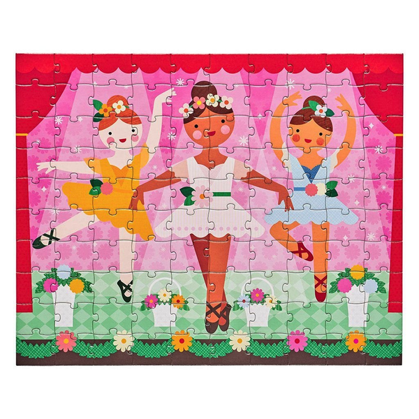 Petit Collage Double Sided On-The-Go Ballerina Puzzle