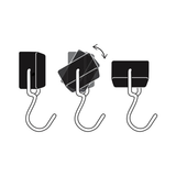 Swinging Magnet Hooks - White