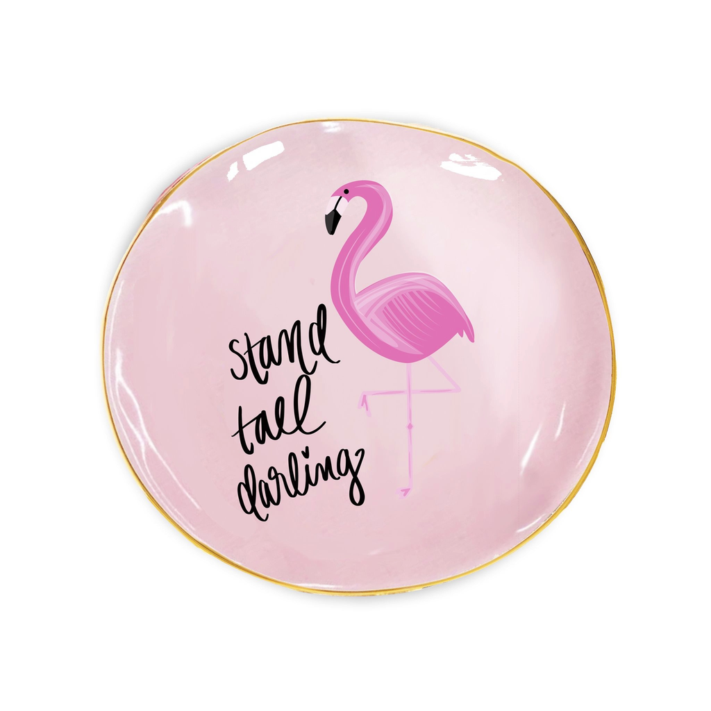 Flamingo Stand Tall Darling Jewelry Dish