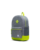 Heritage Backpack | XL Youth - Raven Crosshatch/Lime Green