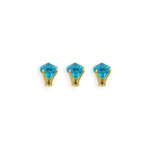 Prong Magnets - Aquamarine/Gold
