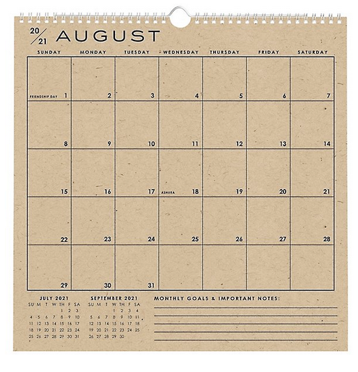 2021 - 2022 Classic Grid 12 x 12" Calendar