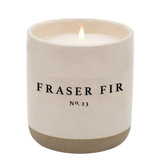 Fraser Fir Soy Candle - Cream Stoneware 12oz