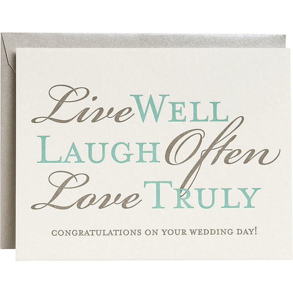 "Live Well, Laugh Often..." - Card