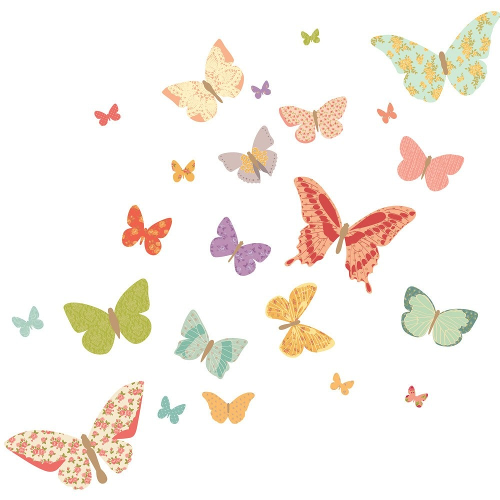 Fabric Decals - Butterflies (Girly)