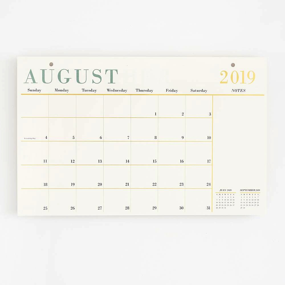 2019-2020 Foil Blotter Calendar - 19.25" x 12.25"