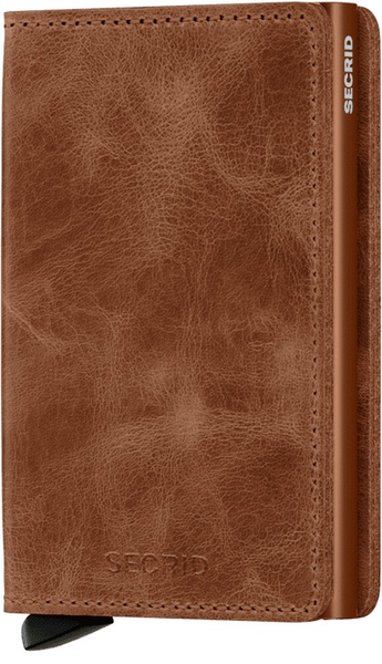 SLIM Wallet - vintage cognac rust