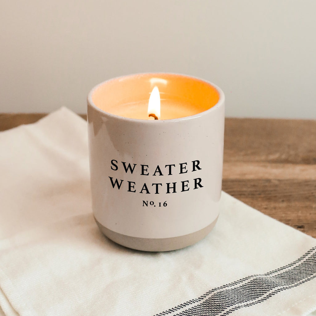Sweater Weather Stoneware Soy Candle