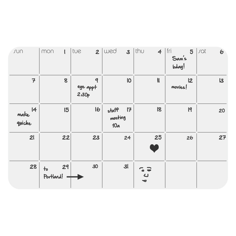 up date! Monthly Planner - White