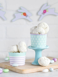 Pastel Stripes & Daisies Baking Cups