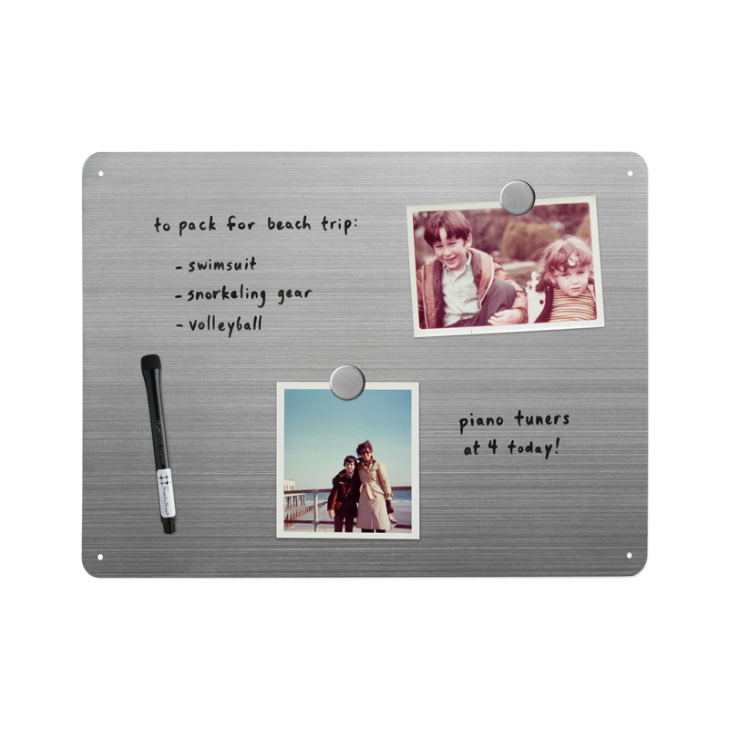 16 x 12" Dry-Erase Board - Stainless