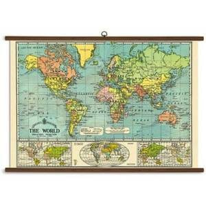 World Map - large format 40" x 28"