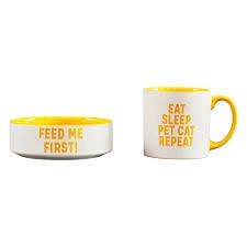 Wild & Woofy Cat Mug And Bowl Set