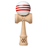 Tribute Kendama White with 3 Red Stripes
