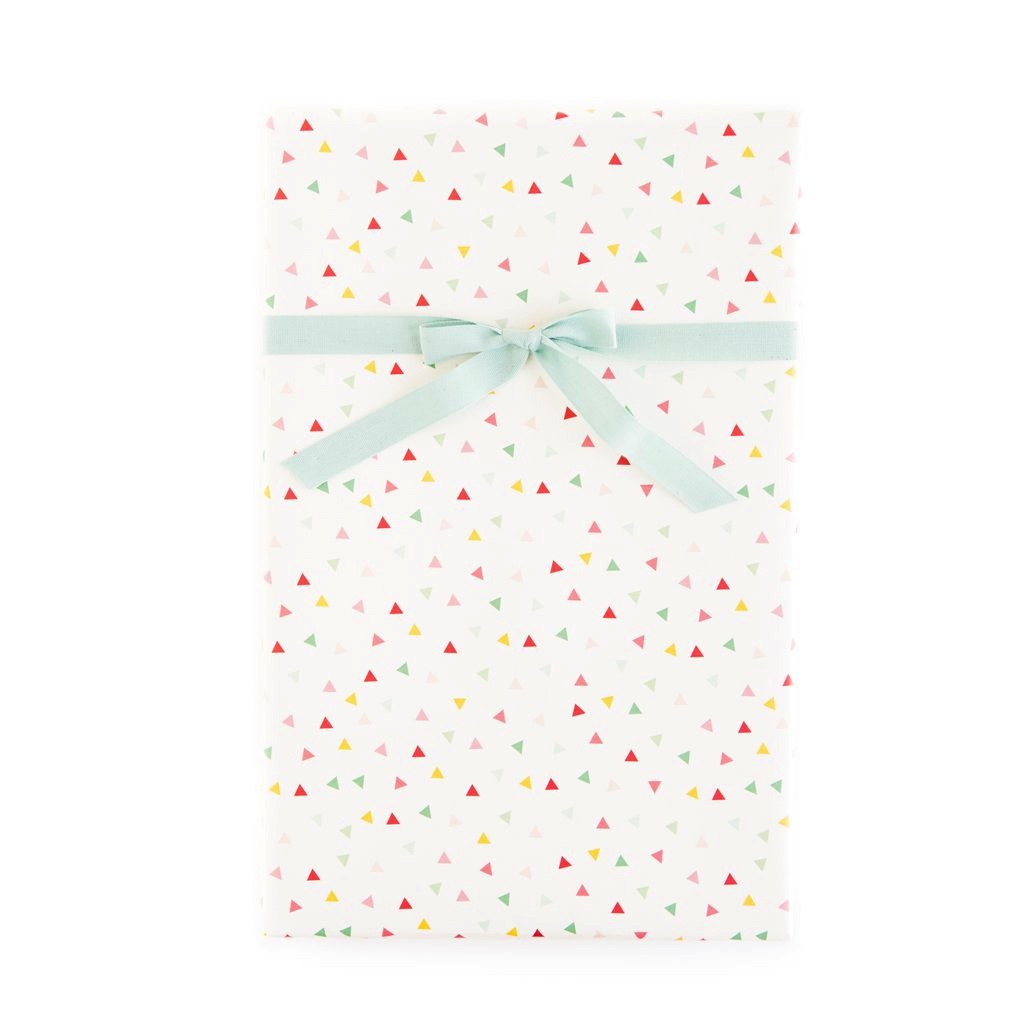 Hooray Confetti/Mini Pin Stripe Gift Wrap Sheets - x3 20x27 sheets