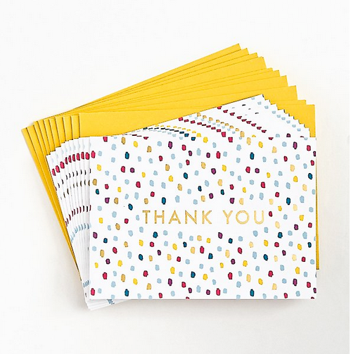 Colourful Flurry Thank You Boxed Cards