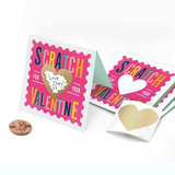 Scratch-off Stamp Valentines - Pink - Box of 6